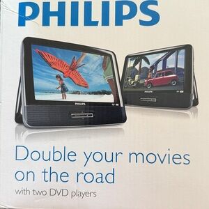 Philips Portable Dual Screen DVD Players - Black
